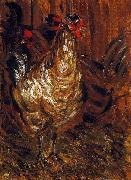 Jozsef Rippl-Ronai Cock and Hens Sweden oil painting artist